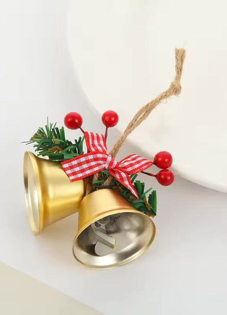 Chinese Hawthorn Bow Hemp Rope Jingling Bell Decoration