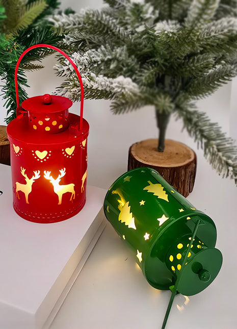 Christmas Candle Lights LED Small Lanterns Wind Lights Electronic Candles Nordic Style Creative Holiday Decoration Decorations