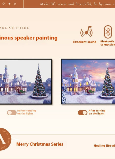 Christmas Small Gift Mini Bluetooth Speaker Painting