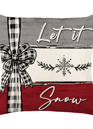 Christmas Cushion Cover Pillowcase Merry Christmas Decor For Home 2024 Xmas Ornament Happy NewYear Gift