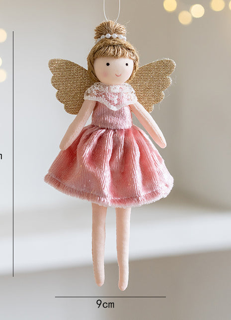 Christmas Decoration High-grade Flannel Ankle-tied Girl Angel Small Pendant