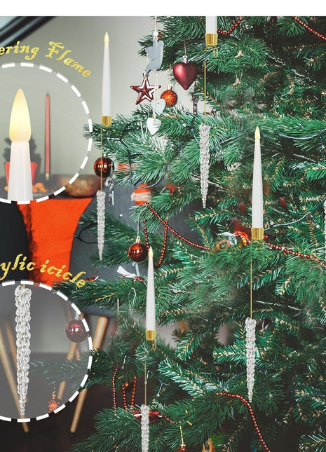 Christmas Candle LED Indoor Holiday Christmas Tree Ornaments  Festive Atmosphere Decoration Christmas Pendant