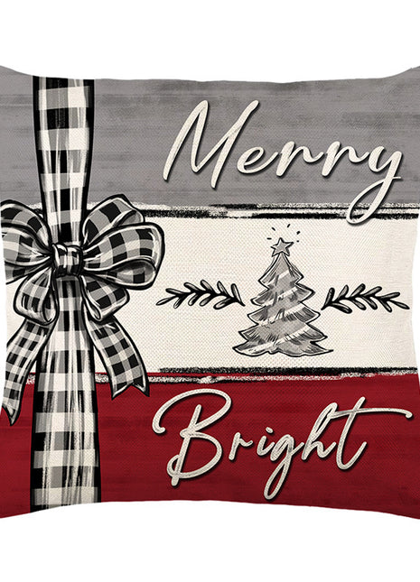 Christmas Cushion Cover Pillowcase Merry Christmas Decor For Home 2024 Xmas Ornament Happy NewYear Gift