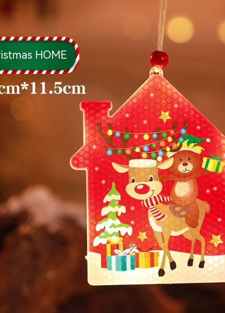 Bar Atmosphere Christmas Interior Decorations Colored Lights