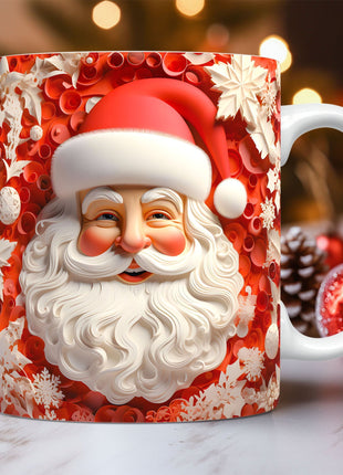 Creative 3D Christmas Ceramic Mug Unique Space Design Snowman Santa Coffee Cup Tea Milk Mug Christmas Gifts For Kids Adults Kitchen Gadgets