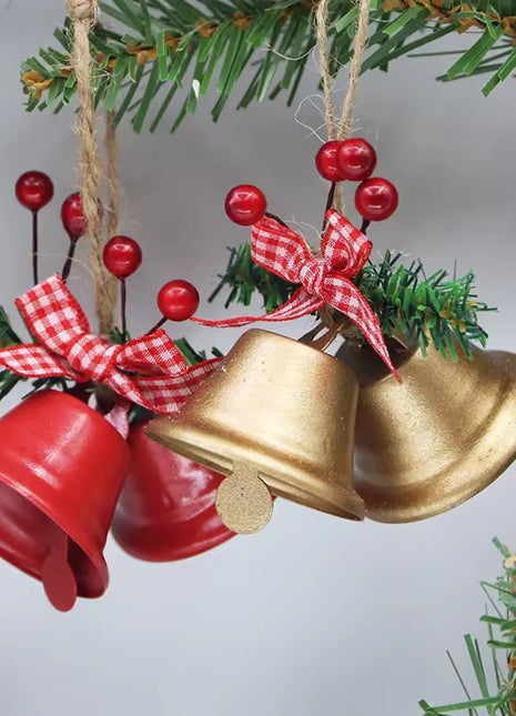 Chinese Hawthorn Bow Hemp Rope Jingling Bell Decoration