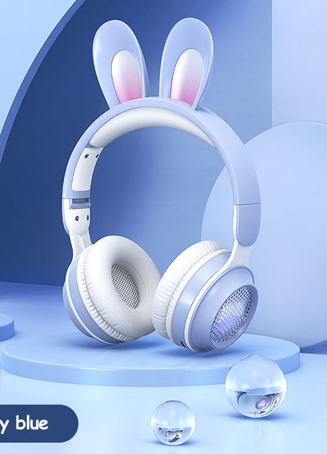 Rabbit sports headphones gamings Luminous Extendable Wheat Headphones