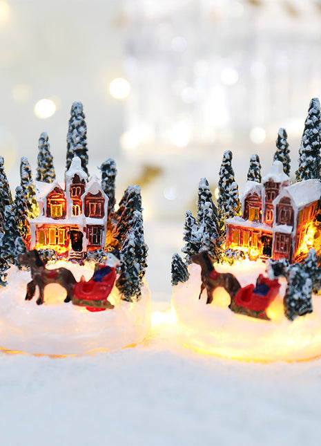 Christmas Decorations Resin House Gifts